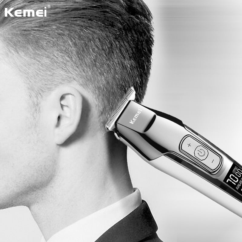 Electric Hair Clippers Trimmer LCD Display