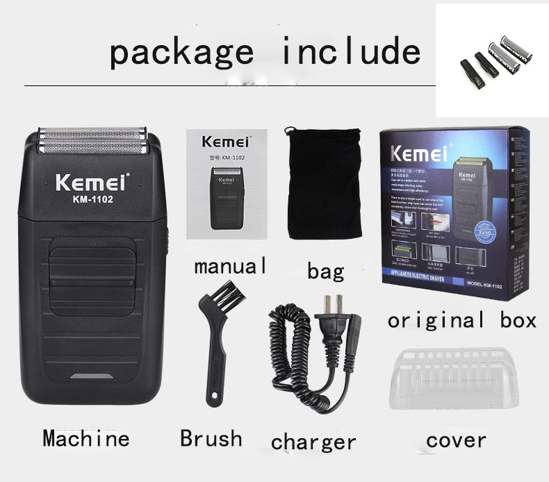 KM-1102 Rechargeable Cordless Shaver