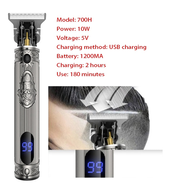 Barber Shop Oil Head 0mm Electric Hair Trimmer Professional Haircut Shaver