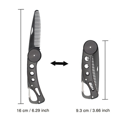 Hair Comb Men's Dedicated Stainless Steel Folding