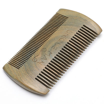 Natural Green Sandalwood Comb for Beard Handmade