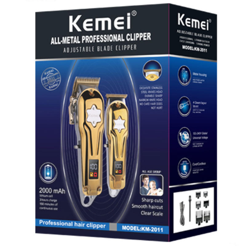 Metal Hair Trimmer Adjustable Electric Hair Clipper