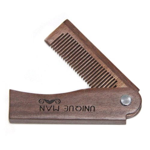 Folding Wood Beard Combs For Men