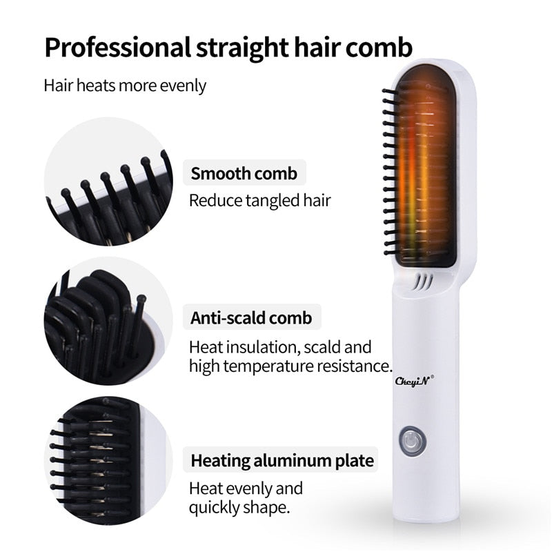 CkeyiN Professional Hair Straightener Comb Wireless