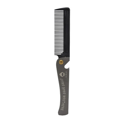 Men's folding stainless steel comb oil head beard