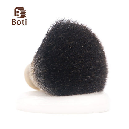 Black Badger Hair Knot  Fan Type Handmade Beard