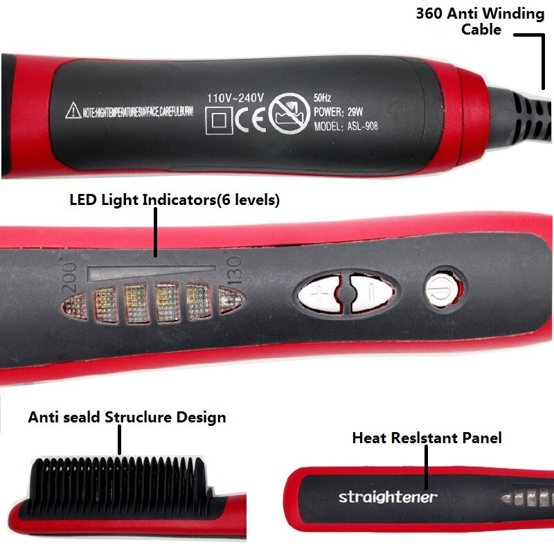 Best Seller Beard Straightener Men Fast Beard Comb Special Offer