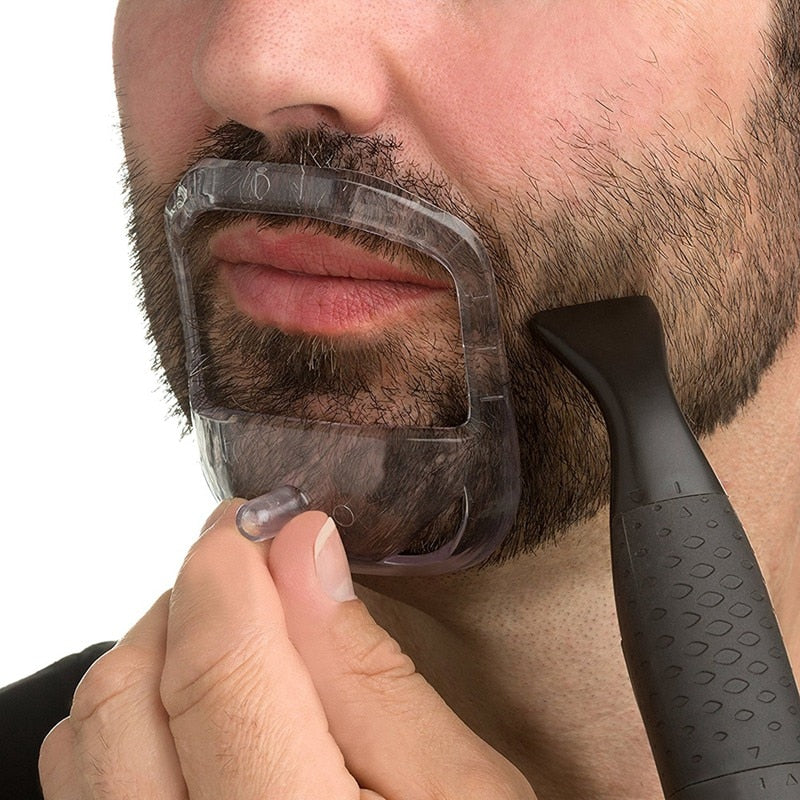 Mens Tool Template Guide Design Mustache Beard