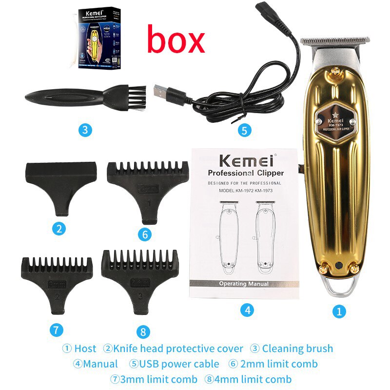 Rechargeable Men Electric Beard Hair Clipper