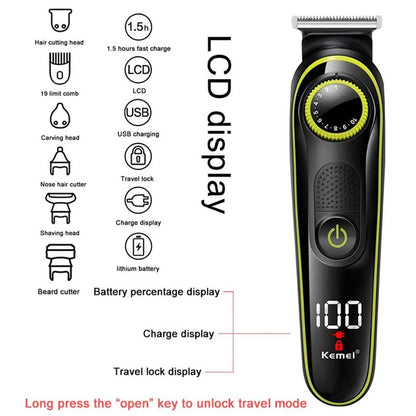 Electric Hair Clipper Multifunctional Trimmer Electric Shaver