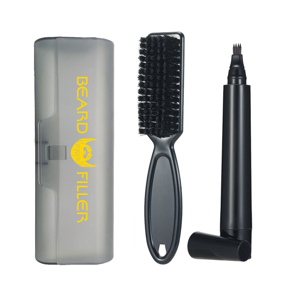 Beard Filling Pen Kit With Brush Professional Mustache