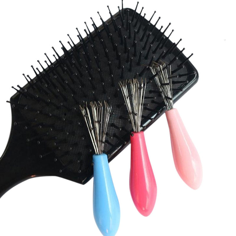 New Mini Hair Brush Combs Cleaner Embedded Cleaning Remover Handle