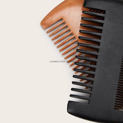 Fashion Anti Static Wooden Black Beard Comb Wood