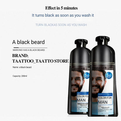 Natural Beard Dye Cream Men Moustache Beard Fast Long Lasting Black