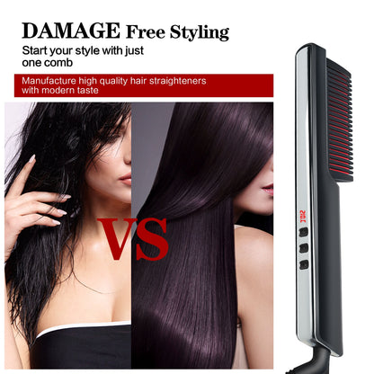 Men Beard Straightener Comb Ionic Hair Straightener