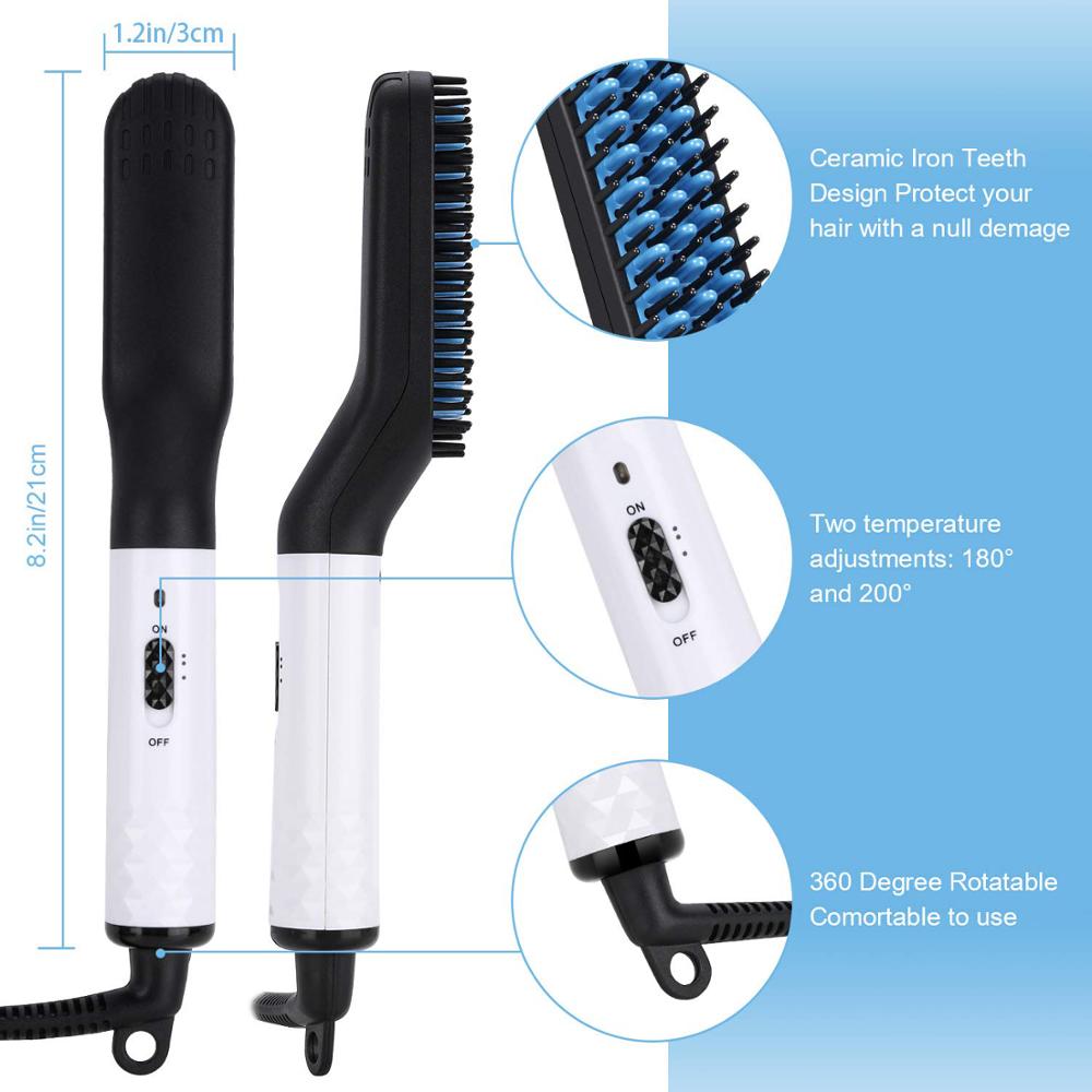 Hair Straightener Electric Iron Hair Brush Quickly Straighten