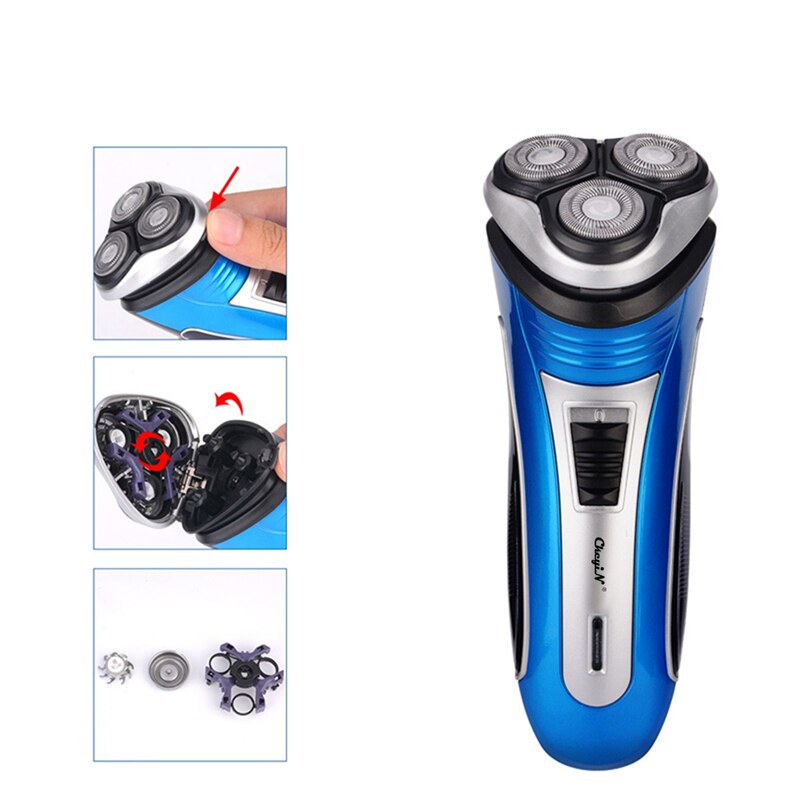 Rechargeable Electric Beard Trimmer 3D Triple