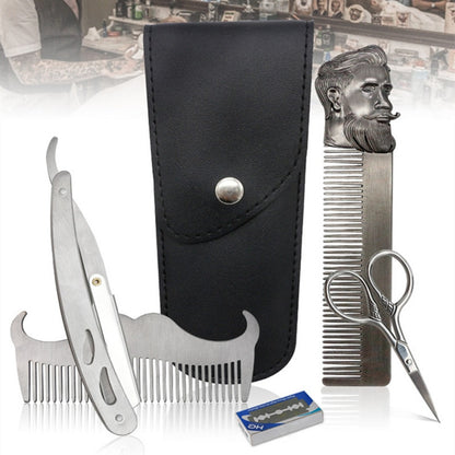 New Beard Brush Set Double-sided Styling Comb