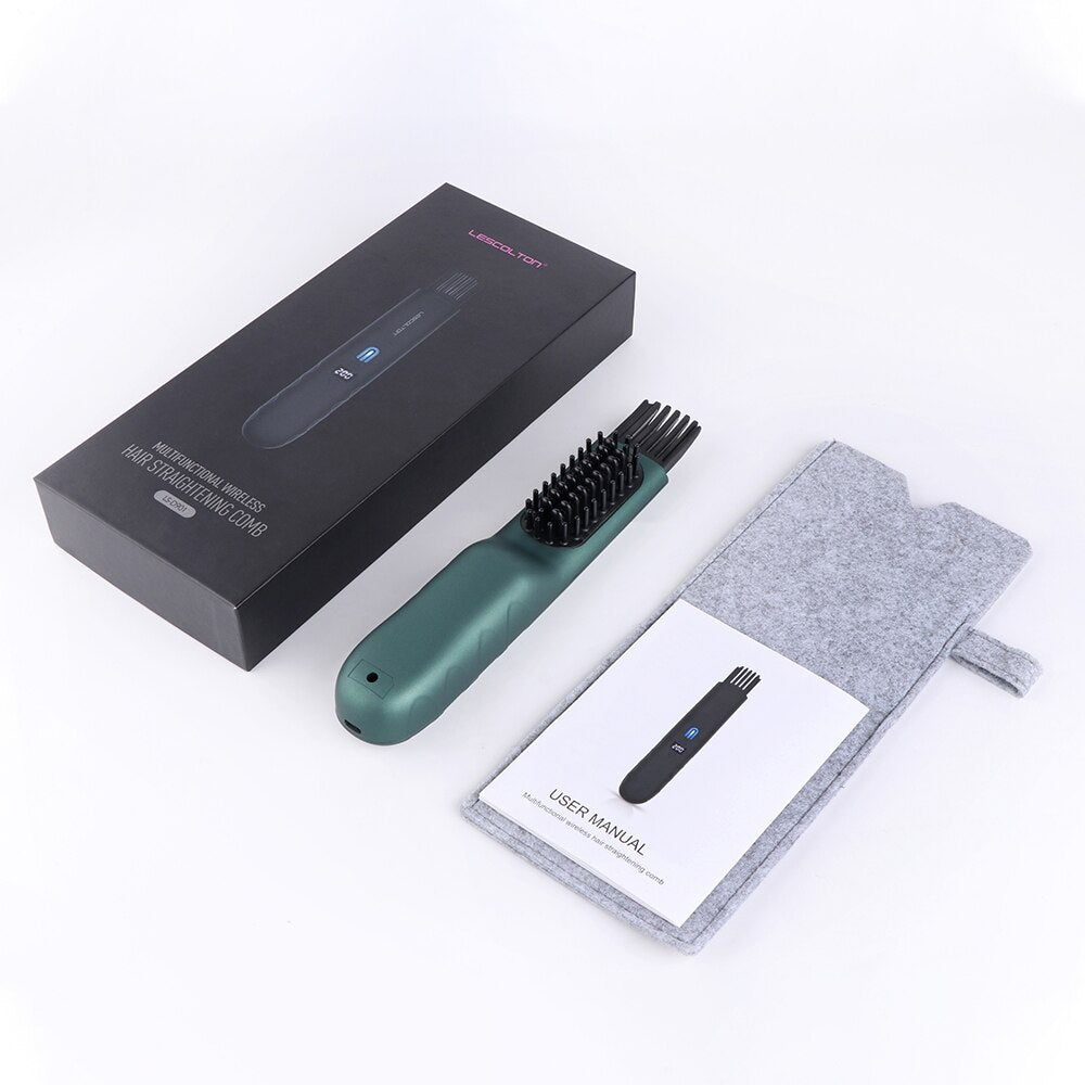 Wireless Beard Straightener Comb for Men Hair Hot Comb