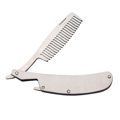 Man Grooming Stainless Steel Folding Comb Beard