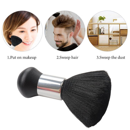 Neck Face Duster Beard Brushes Soft Black Barber