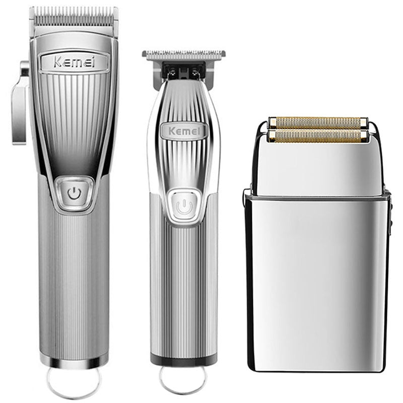 Original Kemei Metal Cordless Electric Hair Clipper Professional Beard Hair Trimmer