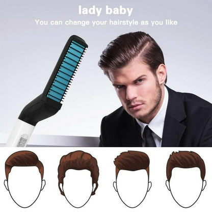 Men Professional Hair Straightener Electric Hair Comb