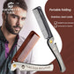 Men's folding stainless steel comb oil head beard