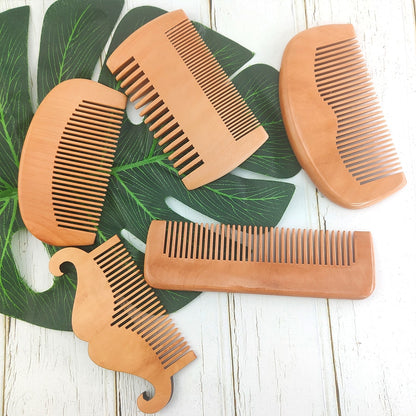 Natural Green Pear Wood Hair Brush Hair Comb