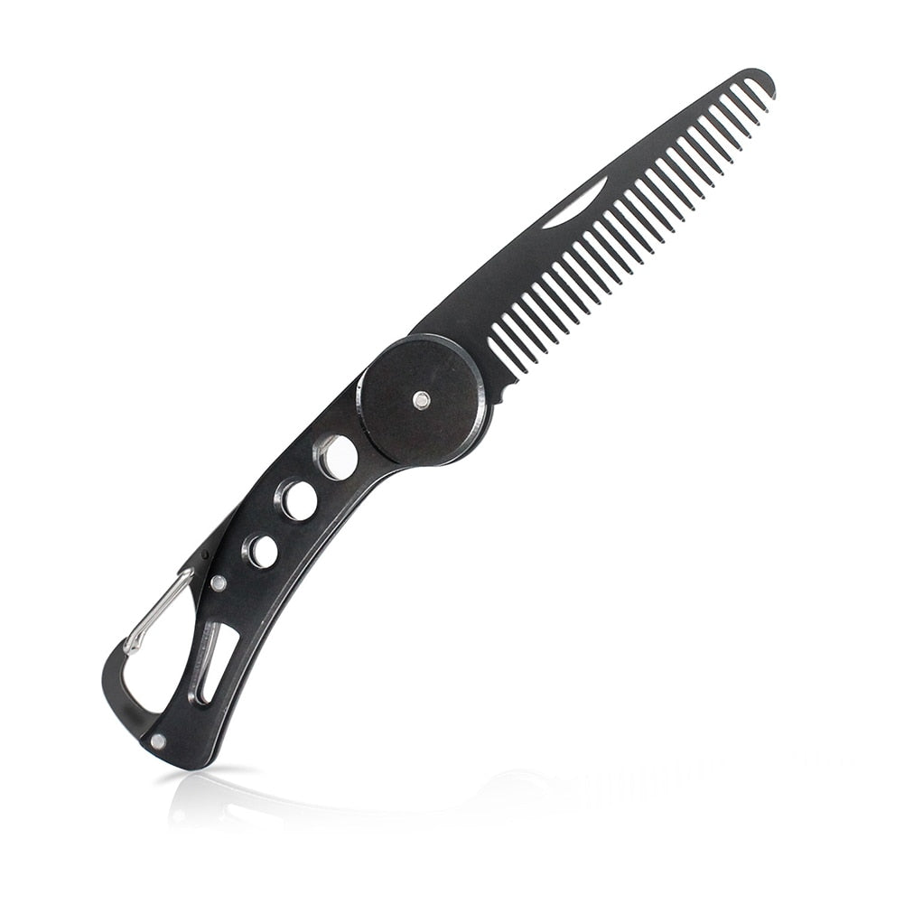 Beard Comb Pocket Clip Men Hair Comb Brush