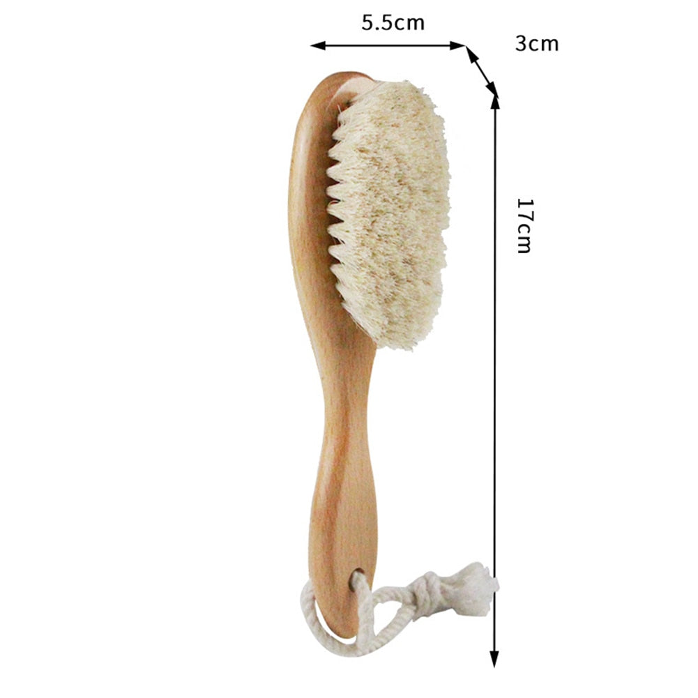 Natural Soft Goat Bristle Hair Sweeping Brush