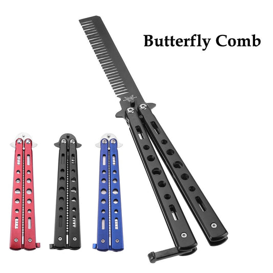 Best Seller Foldable Butterfly Comb Stainless Steel Practice Training Butterfly Comb