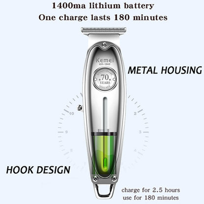 Pro Electric Barber Full Metal Professional Hair Trimmer For Men Beard