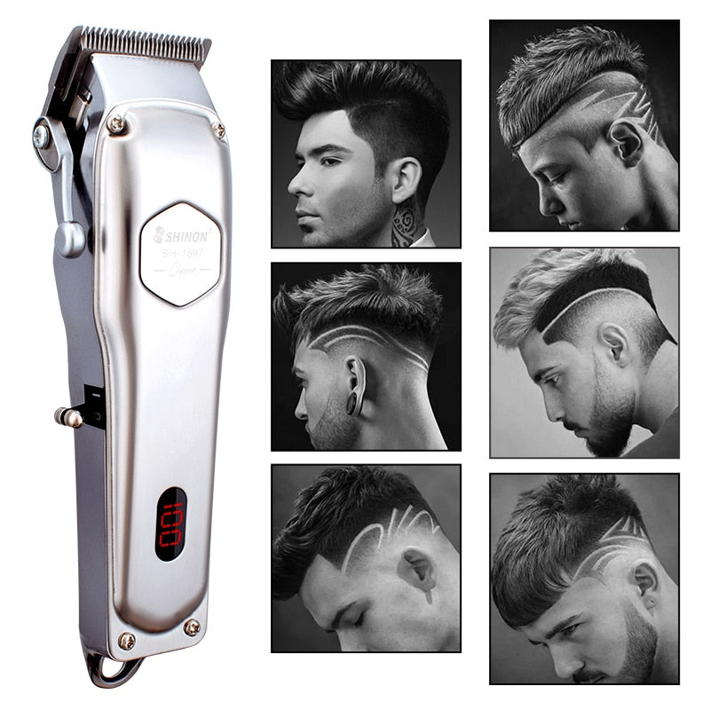 Professional Barber Hair Clipper Rechargeable