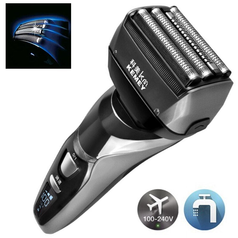 Rechargeable electric shaver beard razor