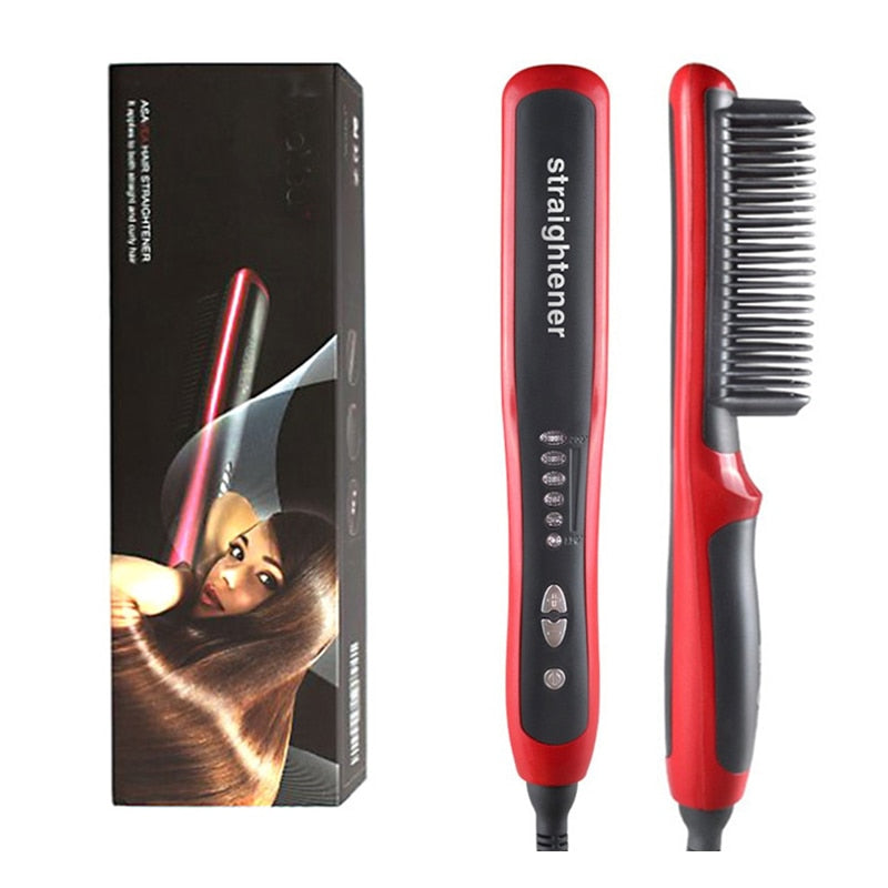 Multifunctional Hair Straightener Comb Anti-Scald Hair Straightening Brush Comb
