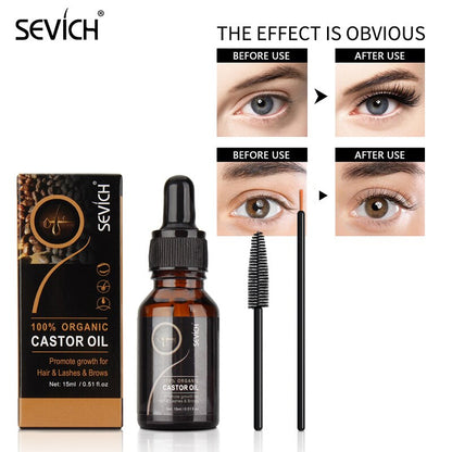 Castor Oil Eyelashes Eyebrow Growth Serum Hair Growth