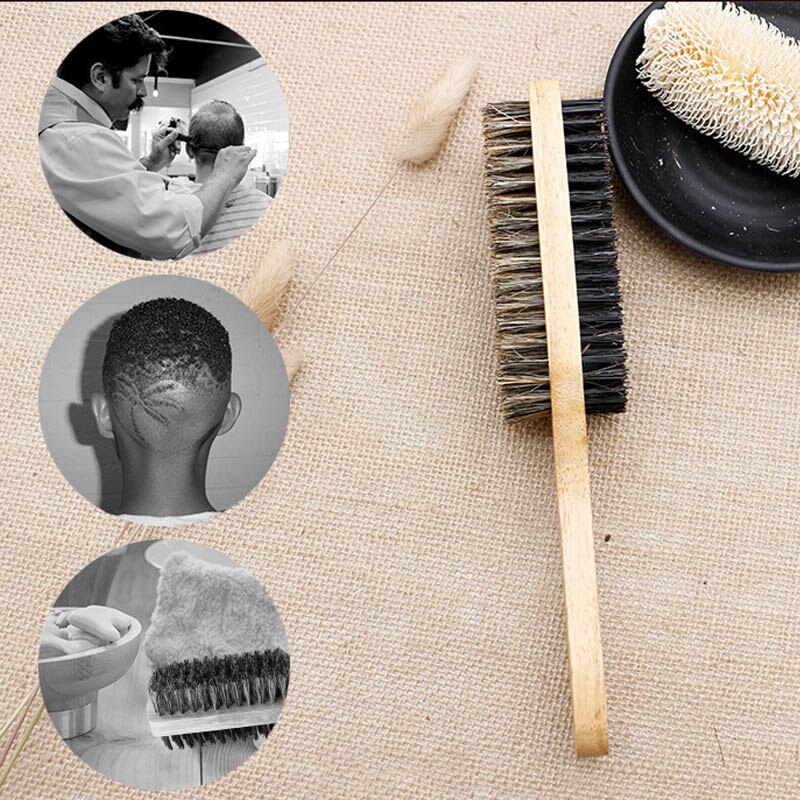 Natural Wooden Wave Brush for Beard