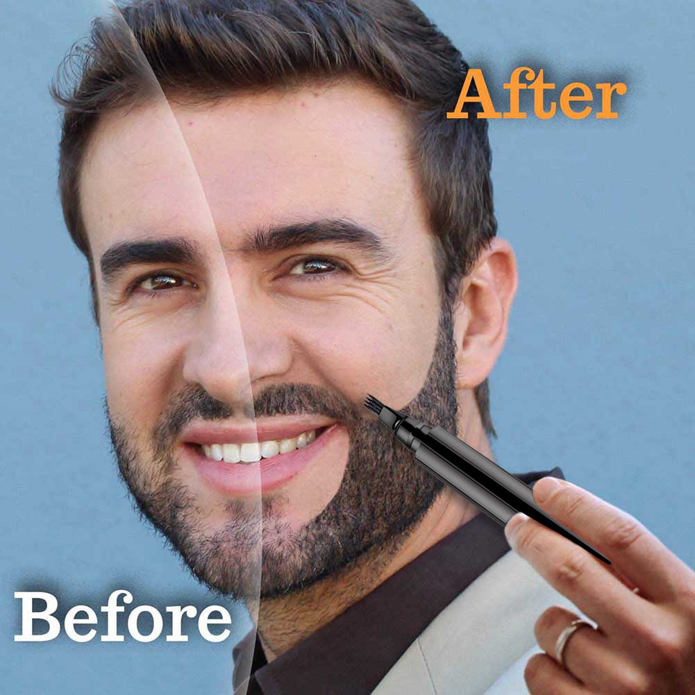 Men Waterproof Beard Pencil Filler Kit Beard Pen