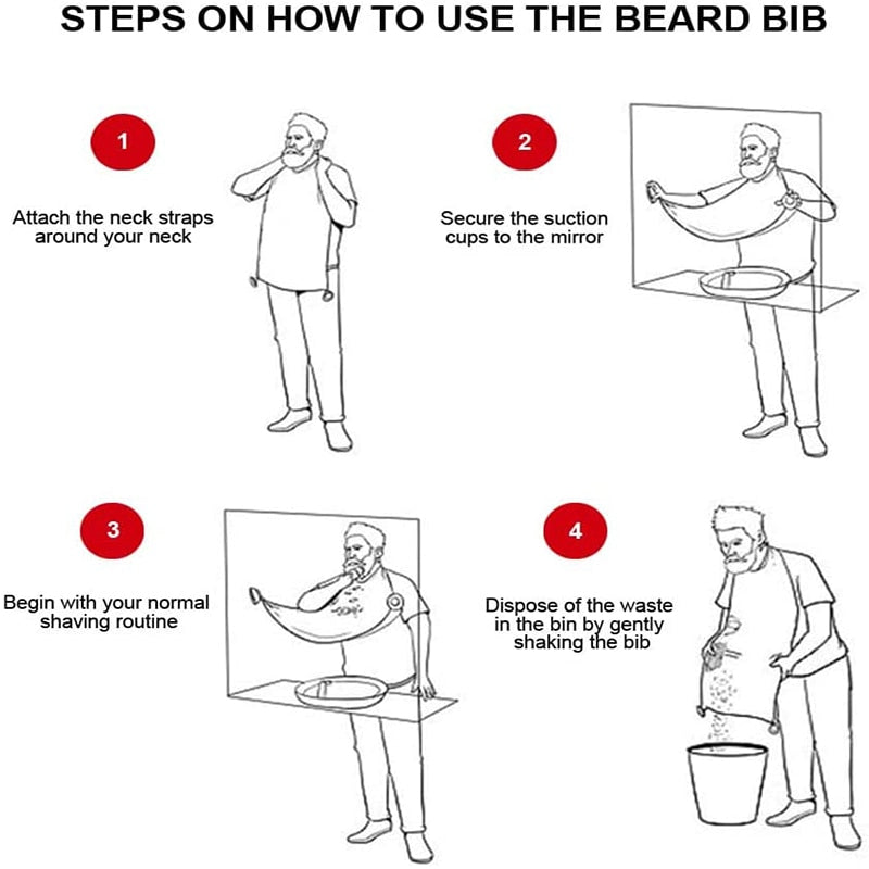 Men Beard Shaving Bib The Smart Way to Shave Beard