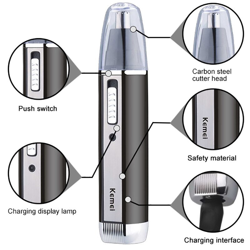 Rechargeable electric razor for men