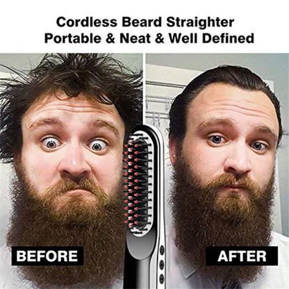 Beard Straightener Brush USB Charging Hair Straightener