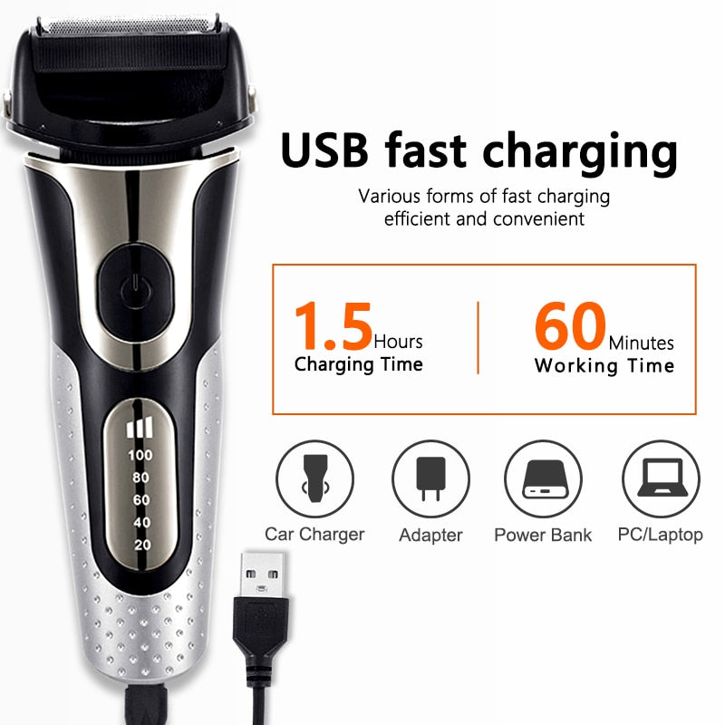 Electric Shaver for Men With Sideburns