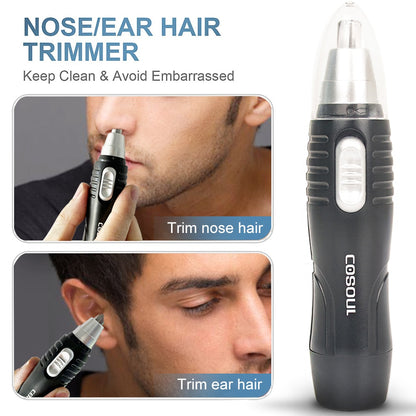 Nose Hair Trimmer Electric Removal Dual-blade Clipper