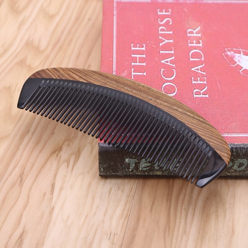 Natural Green Sandalwood Ox Horn Wood Comb