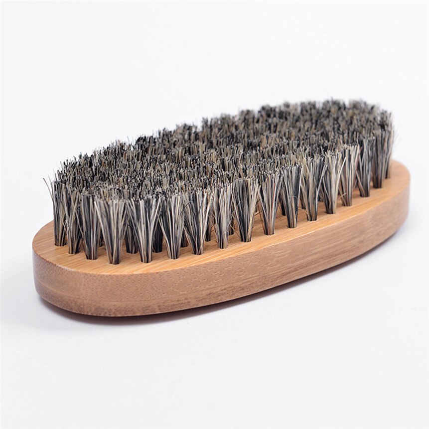 Natural Boar Bristle Beard Brush For Men Bamboo