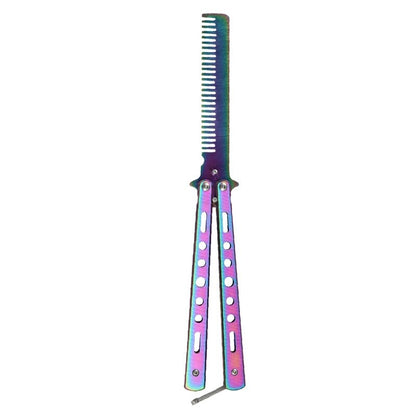 Best Seller Foldable Butterfly Comb Stainless Steel Practice Training Butterfly Comb