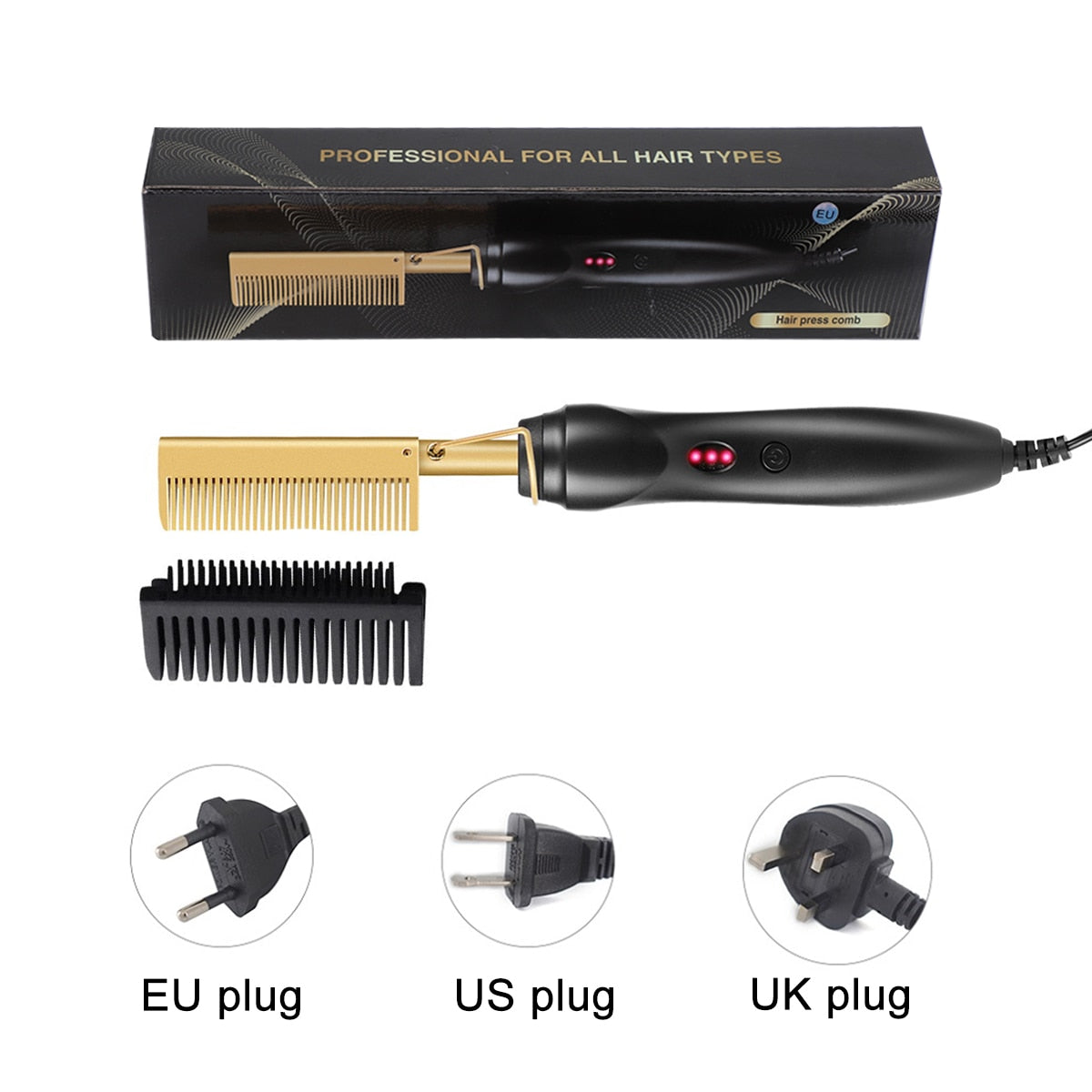 Comb Hair Straightener Electric Heating Comb Beard Straightener