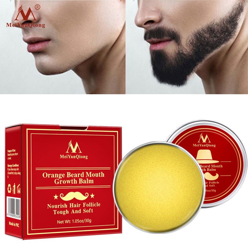 Natural Orange Beard Mouth Growth Balm Oil Chest Hair