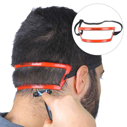 1piece Red Neck Shape Trim Ruler Men Beard Shaping